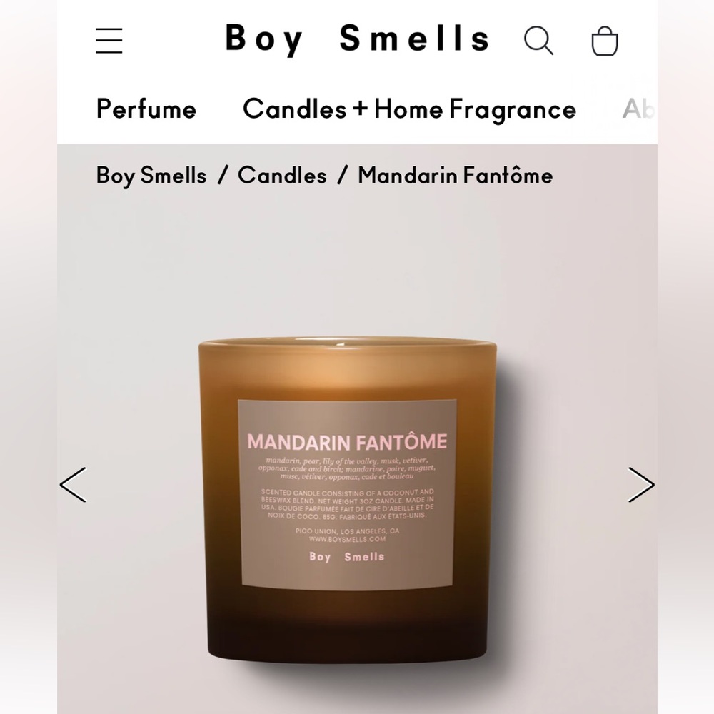 Boy Smells Mandarin Fantôme candle